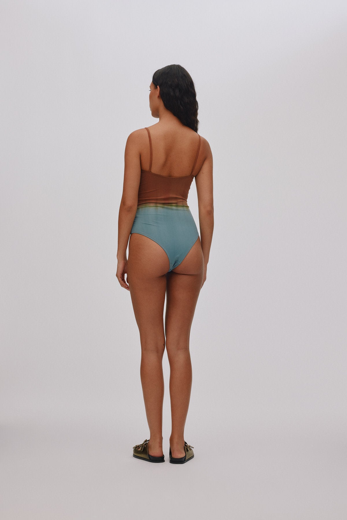 Sali - Fusion swimsuit I Cognac grey combo