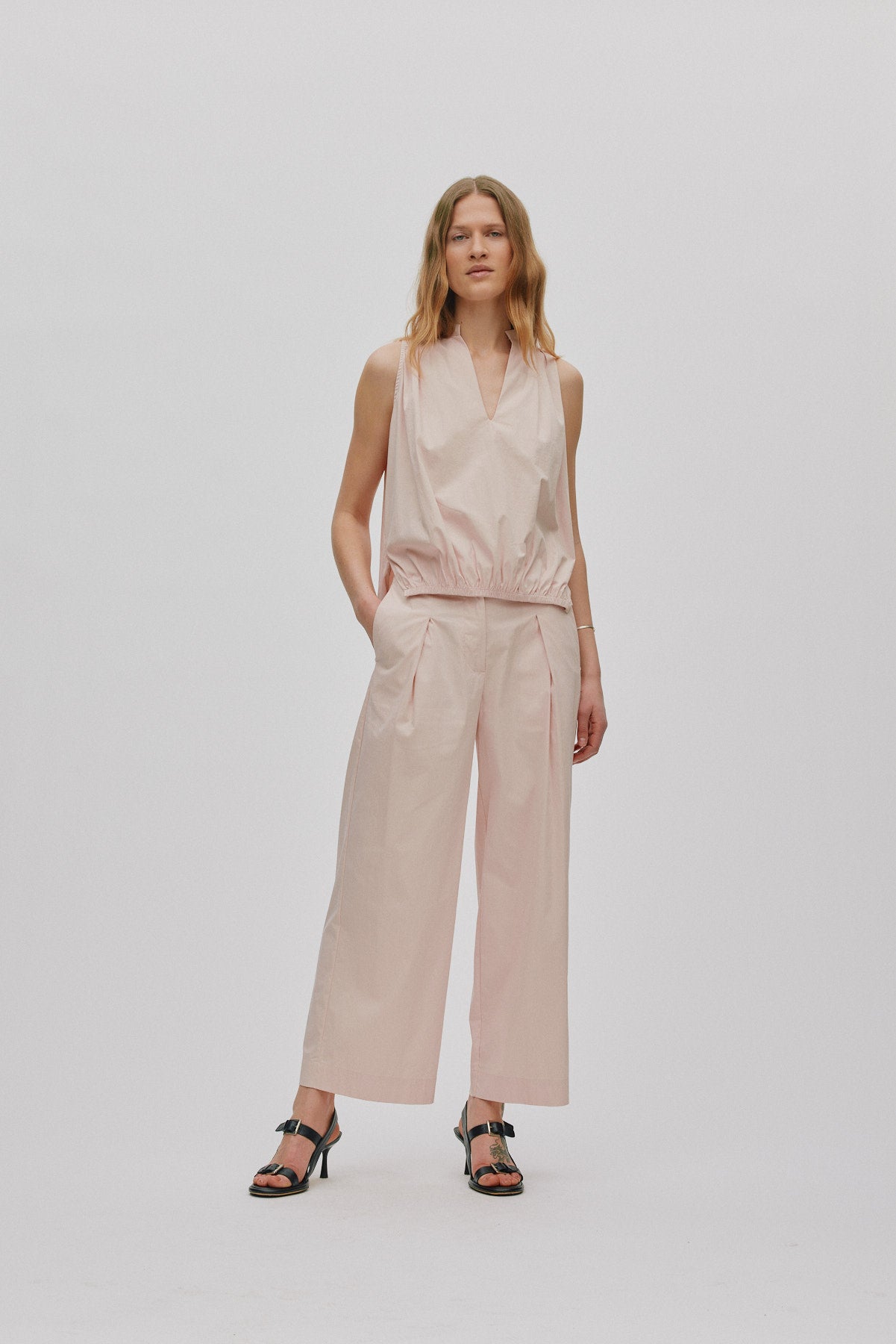 Enel - Papery parallel pants I Powder