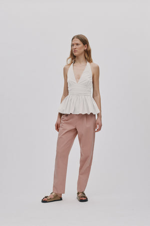 Izma - Poplin halter top I White
