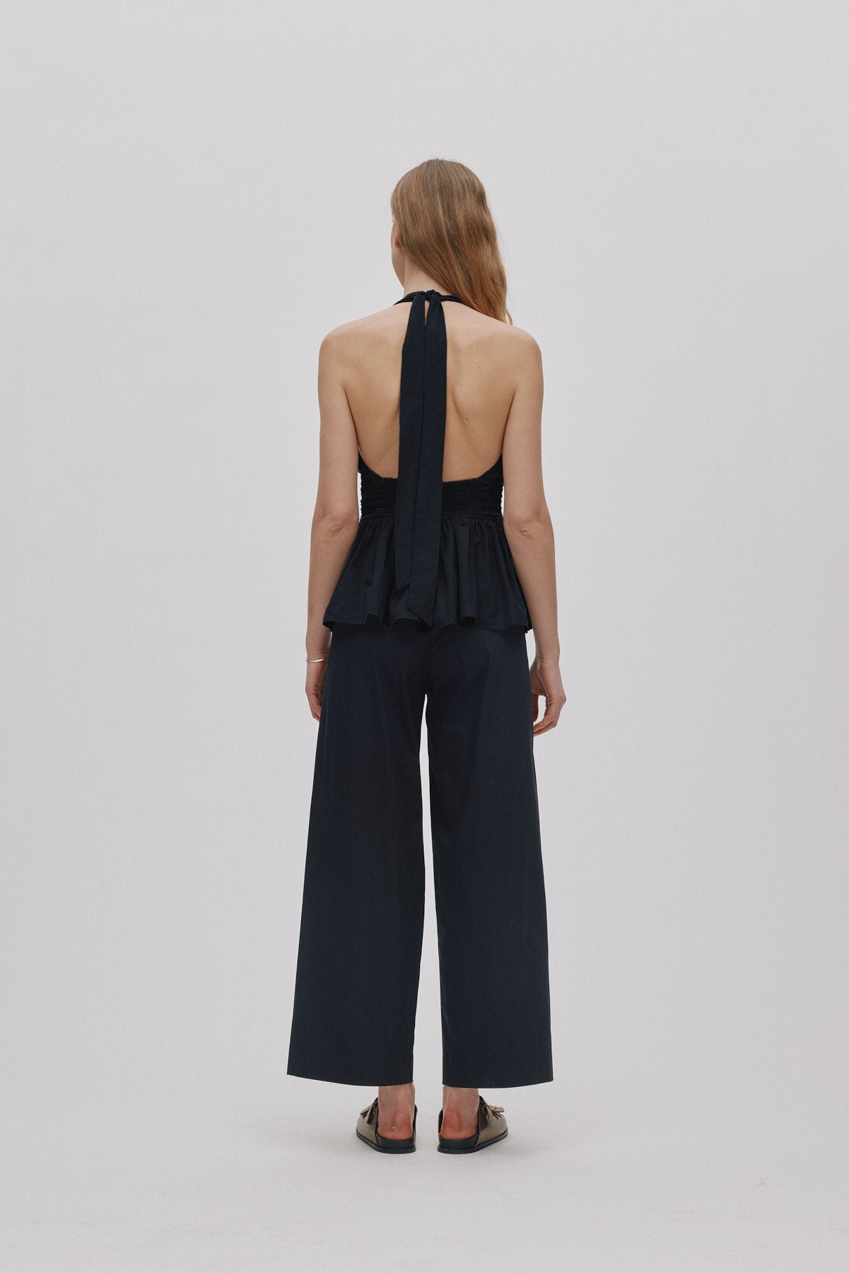 Izma - Poplin halter top I Black