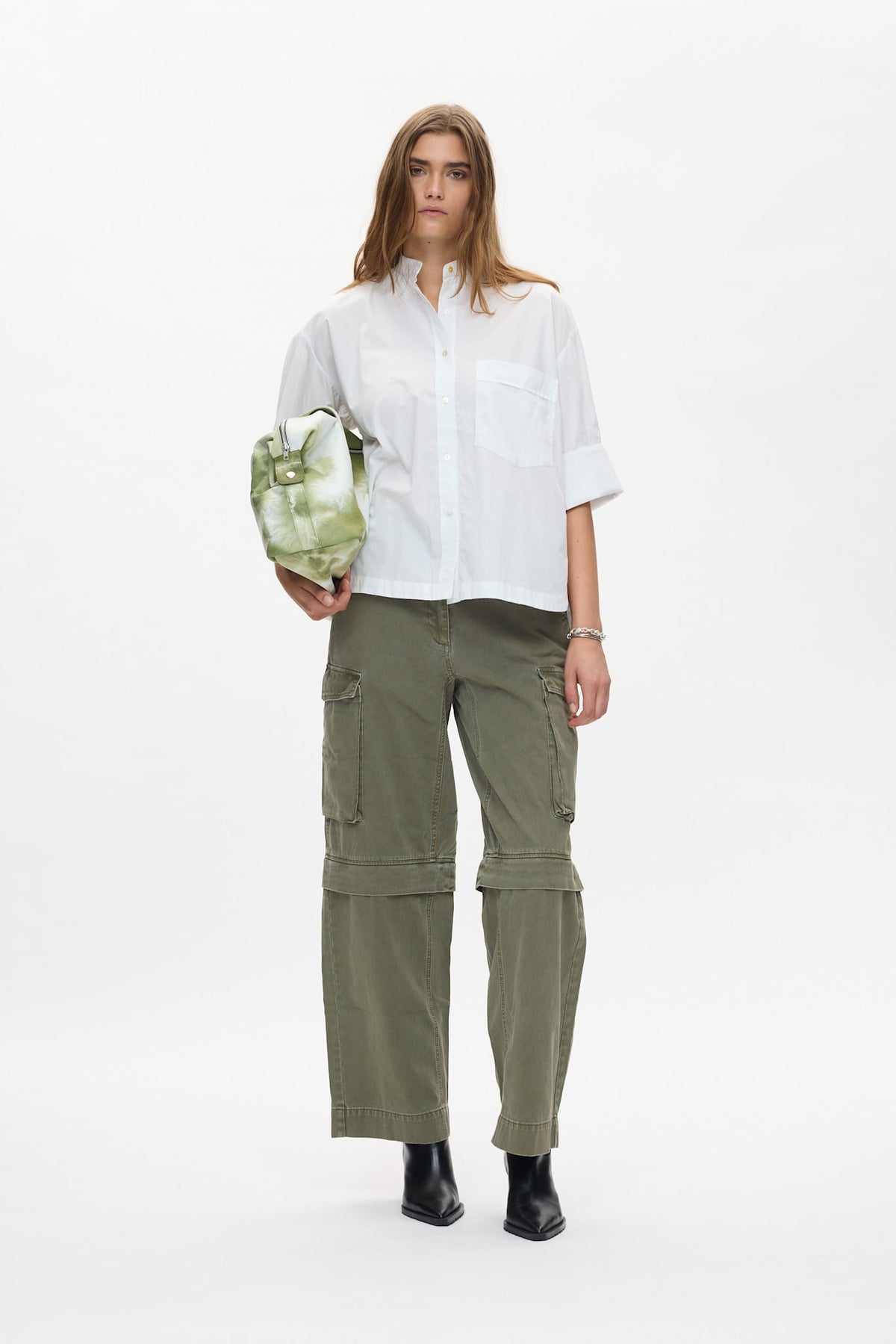 Seval - Poplin boxy shirt I White