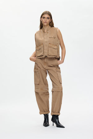 Frema - Canvas cargo pants I Washed tobacco