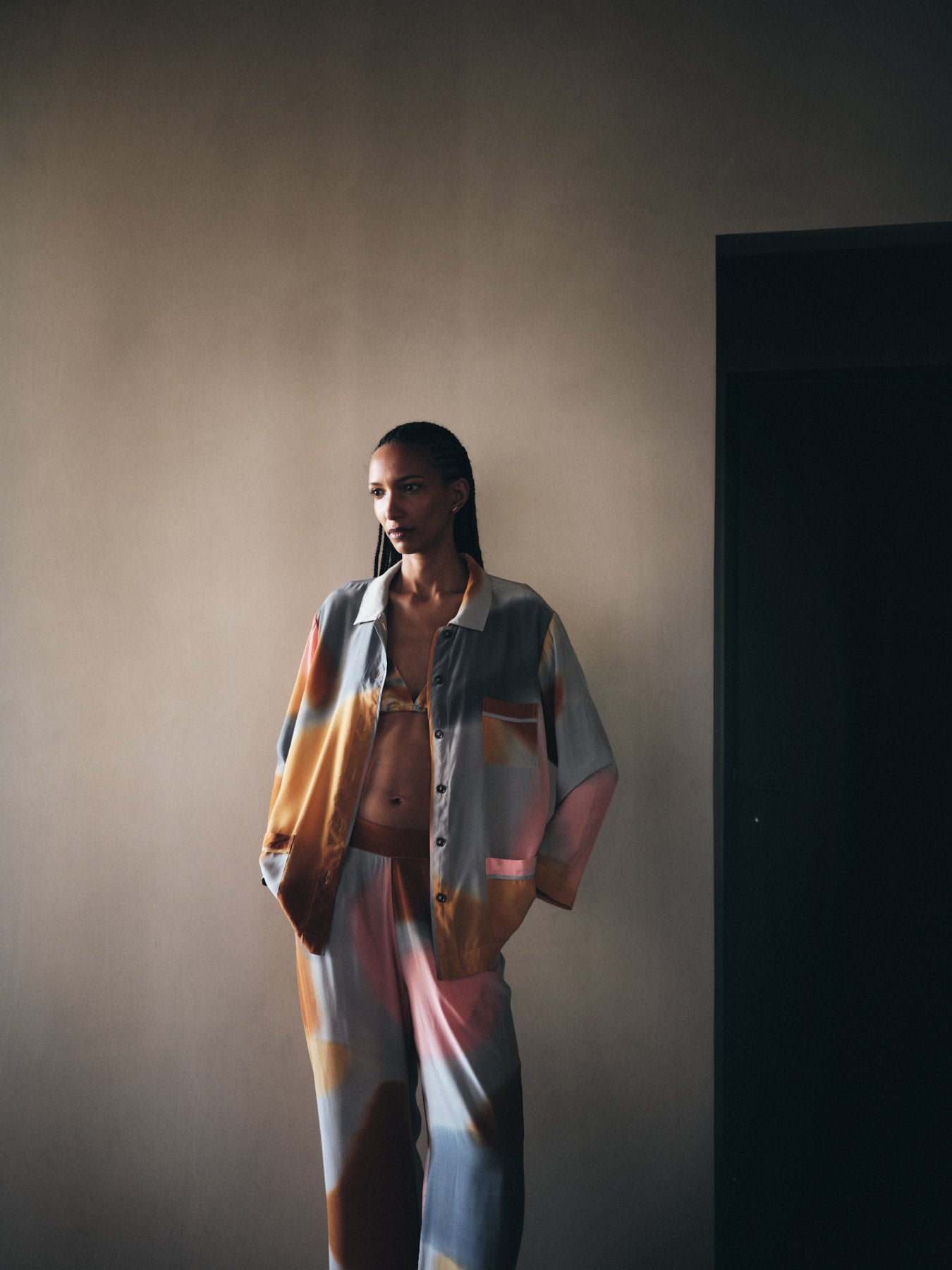 Anki - Water colour short jacket I Sunset combo