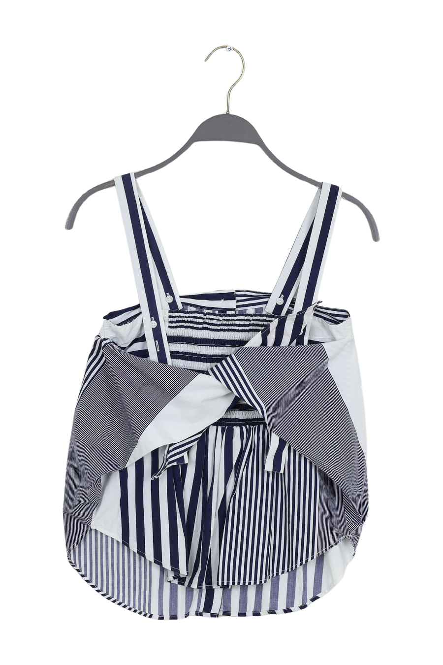 PreLoved Bibs - Medley stripe tie front top I Navy stripe - XS