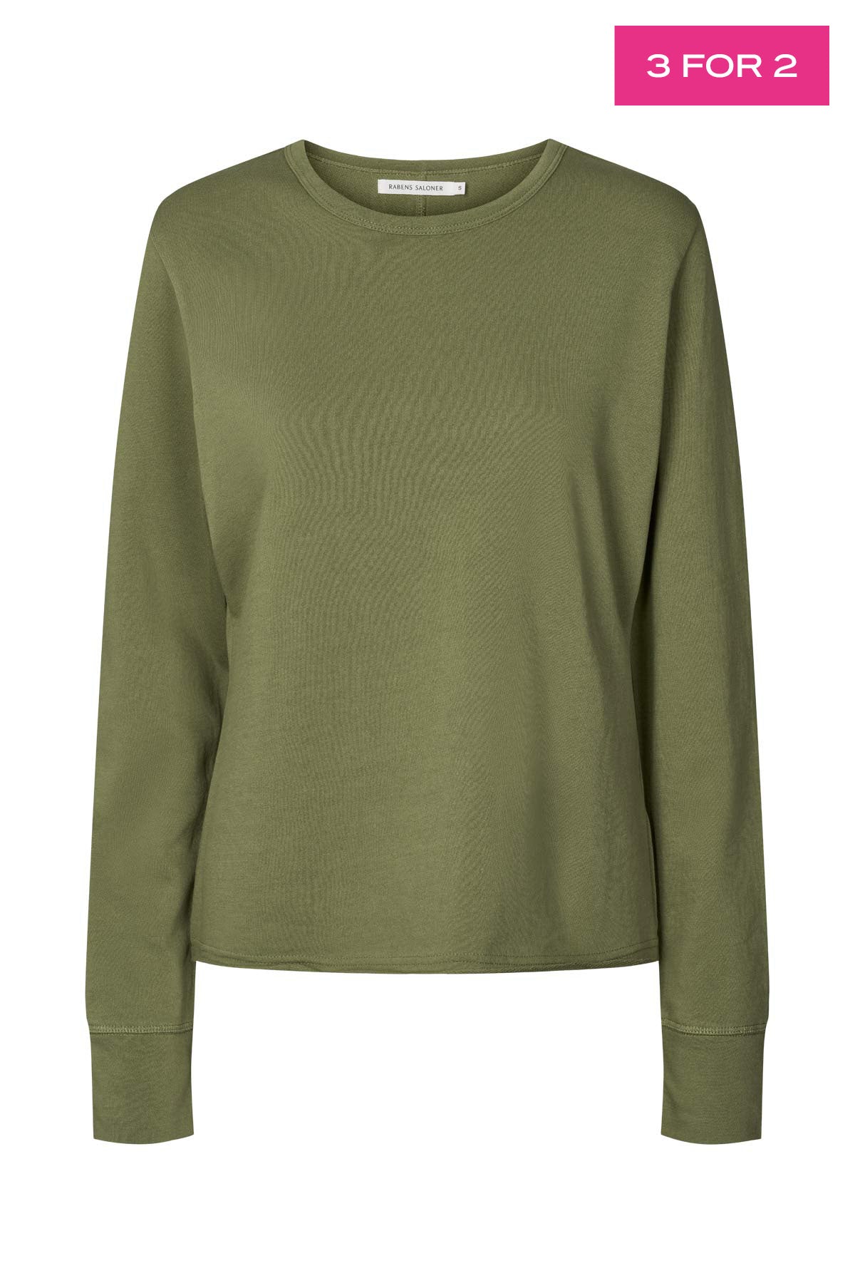 Hila - Light stretch crew neck top I Loden green