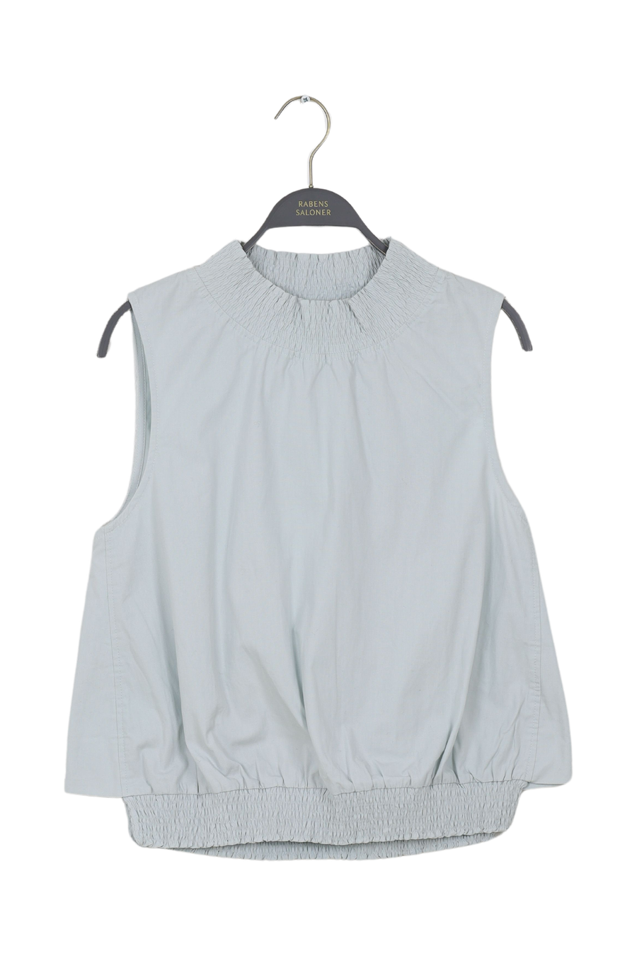 PreLoved Fiola - Poplin heavy shirring top I Sky blue - L
