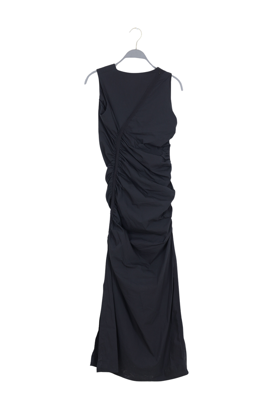 PreLoved Bibber - Papery fitted long dress I Black - XS