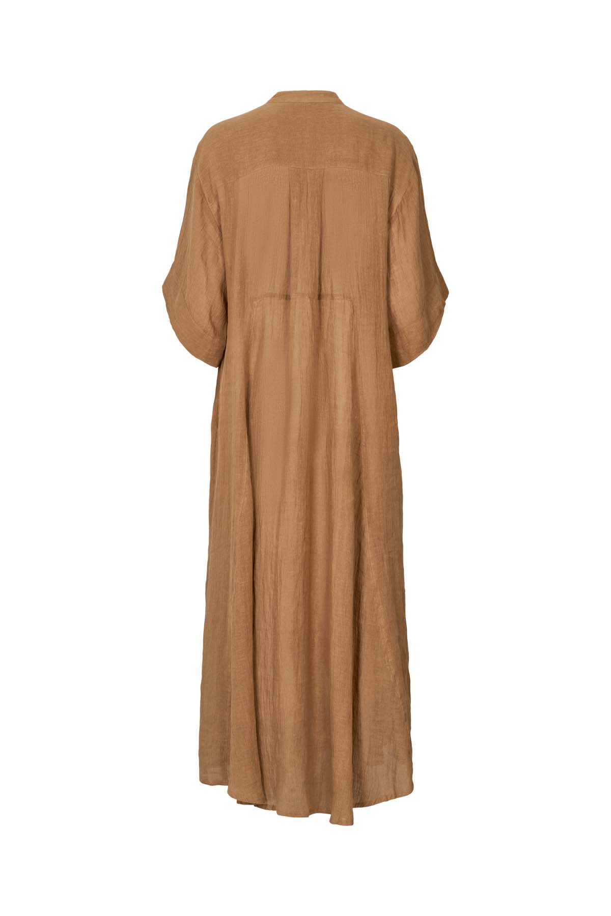 Susi - Crinkled long kaftan I Walnut