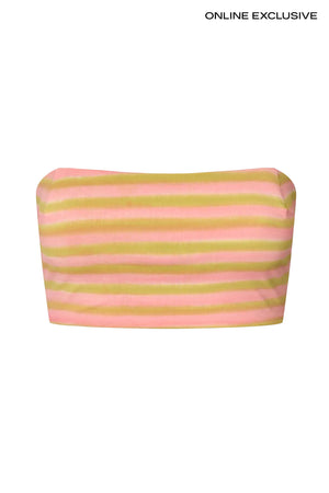 Blurred line bandeau top - Mikie I Lime combo
