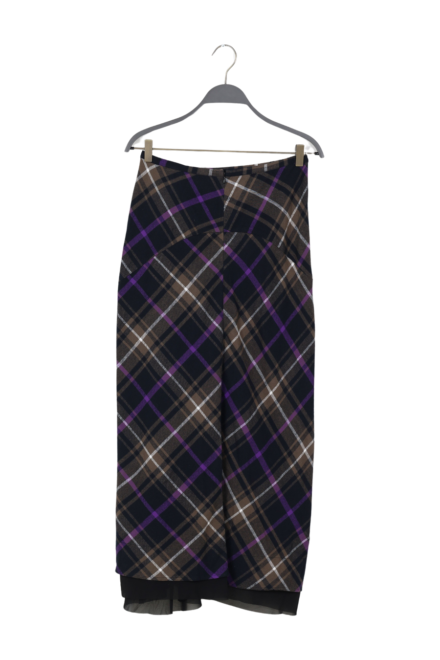 PreLoved Anemone - Giant check insert skirt I Purple check combo - S