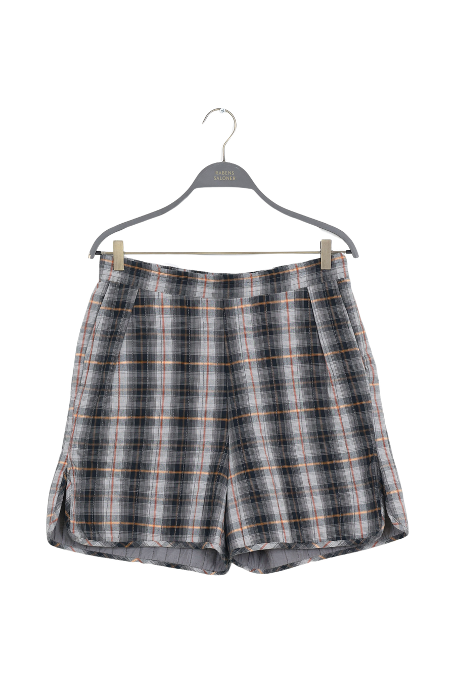 PreLoved Severine - Check shirting padded shorts I Grey check - L