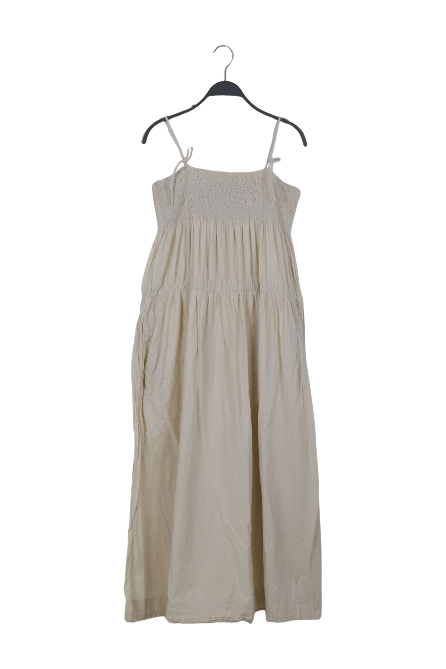 PreLoved Dodo - Cotton smock tier dress I Sandstone - L