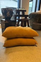 Cotton Button Pillow - Rabens Apartment I Mustard