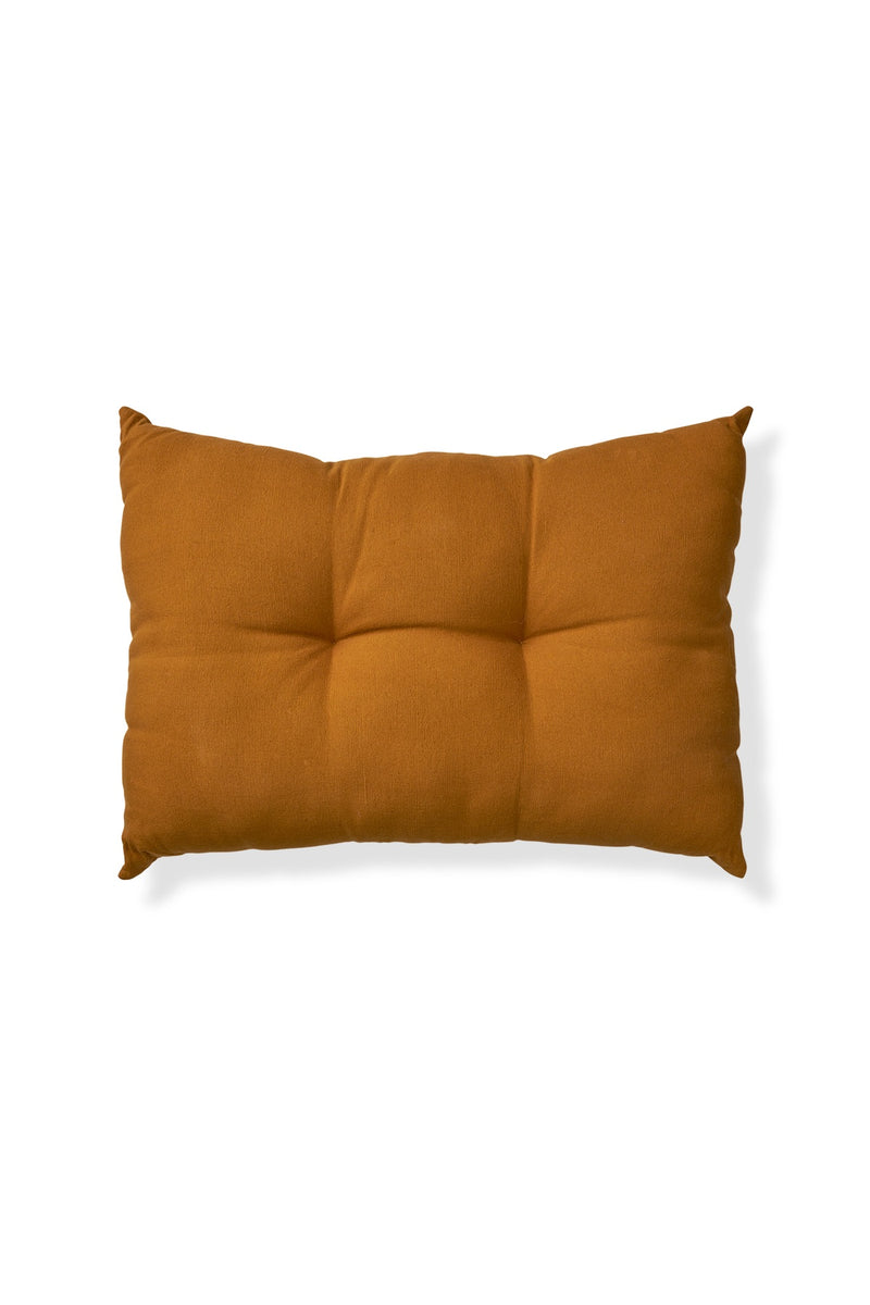 Cotton Button Pillow - Rabens Apartment I Mustard