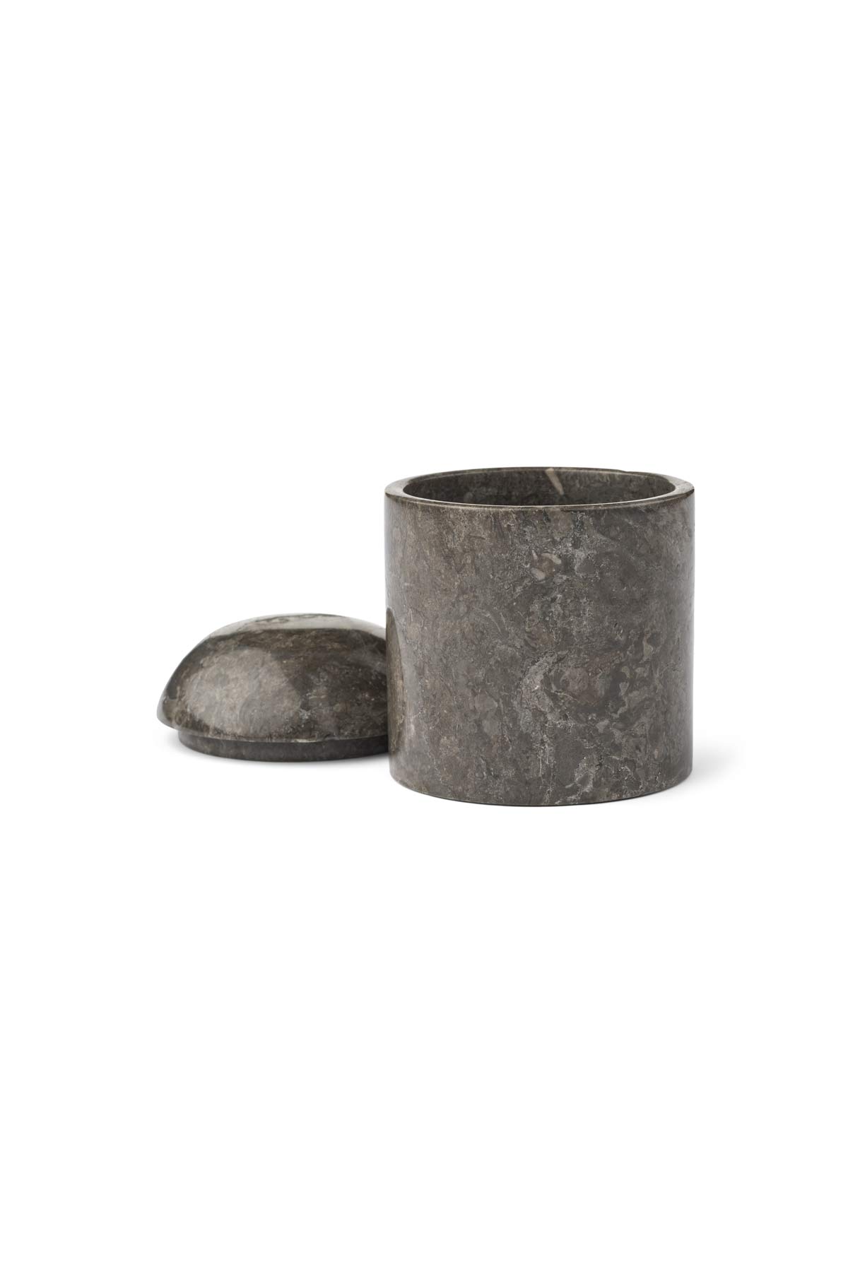 Small Marble Jar with Lid - Rabens Apartment I Dark Grey