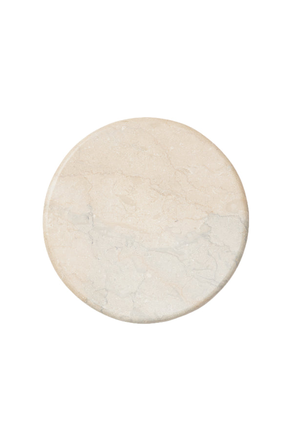 Round marble plate - Rabens Apartment I White Melange