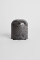 Large Marble Jar with Lid - 13x11 cm I Dark Grey