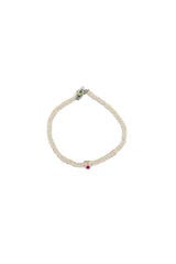 Nafsu - Bracelet w/gold square pendant I Purple stone