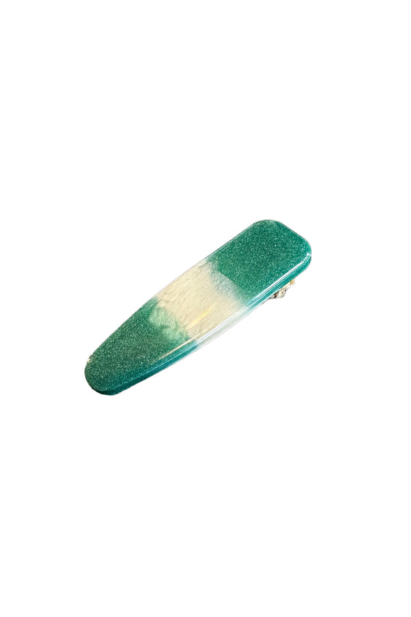 Hair Clip - Zia I Dark Green Stripe