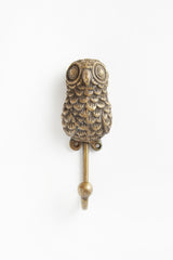 Owl brass hook - Hook 16 cm I Matte brass