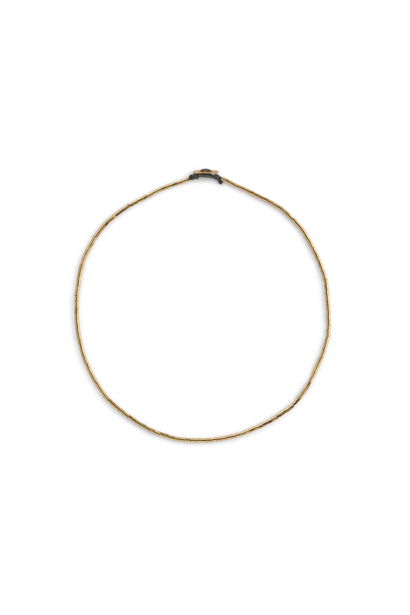 Nafsu - Gold plated tube bead necklace I Gold