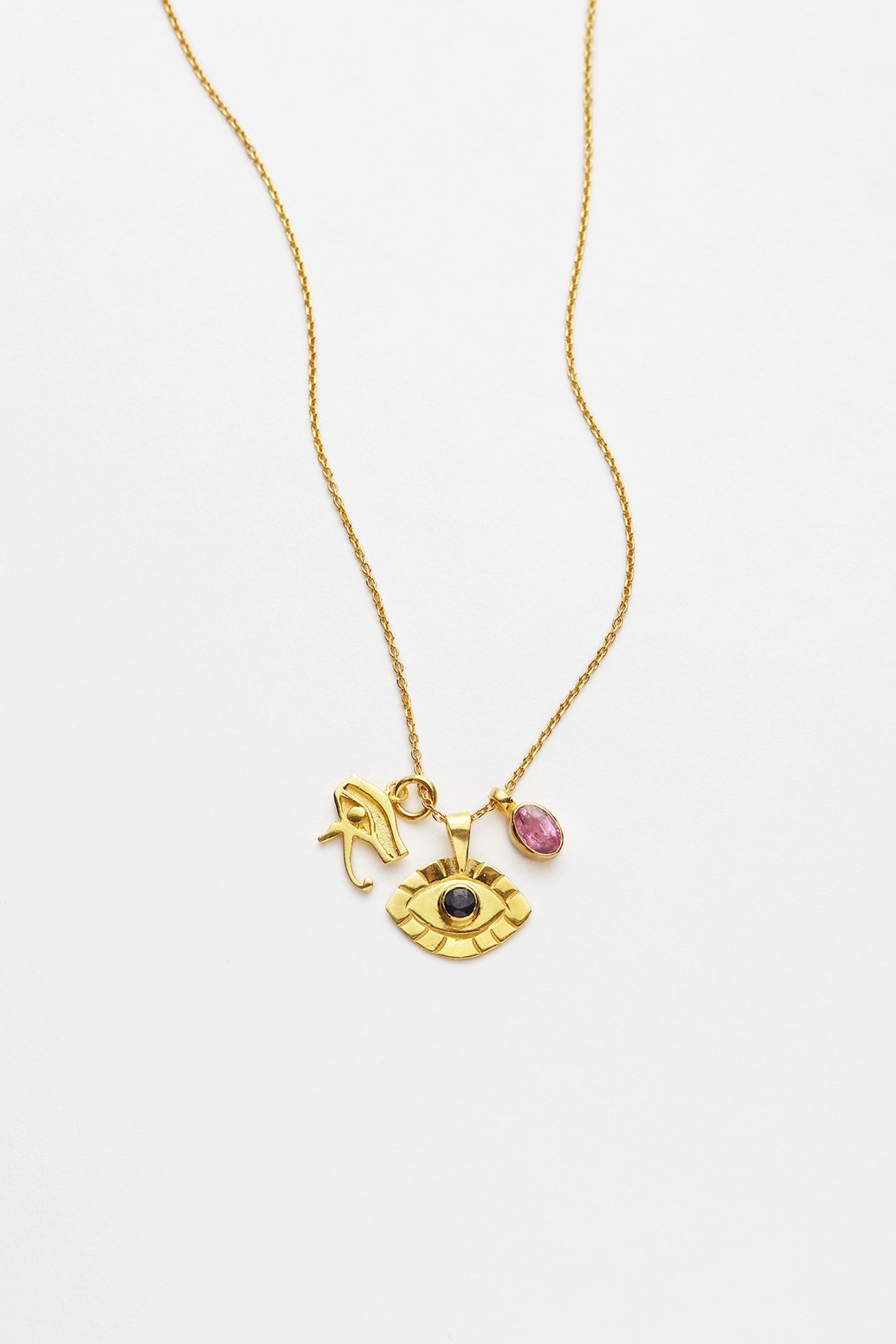Nafsu - Chain w/eye charm I Red Stone