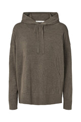 Helena - Knit lounge over size hoodie I Mole melange