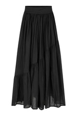 Polonia - Angled gather skirt I Black