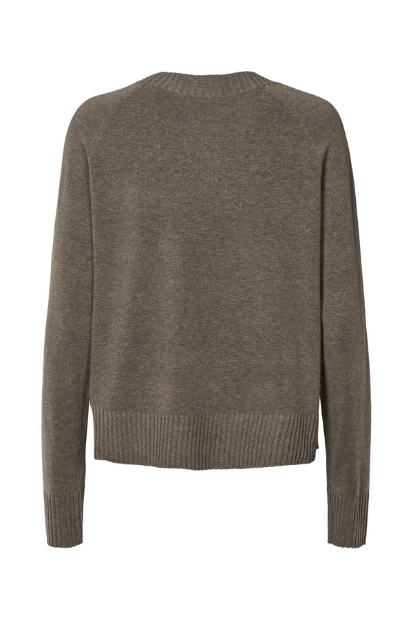 Ruca - Knit lounge boxy sweater I Mole melange