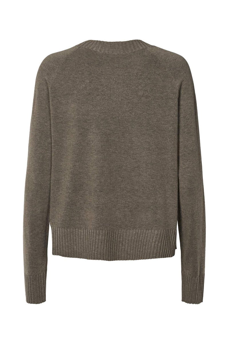 Ruca - Knit lounge boxy sweater I Mole melange