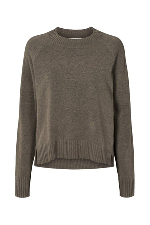 Ruca - Knit lounge boxy sweater I Mole melange