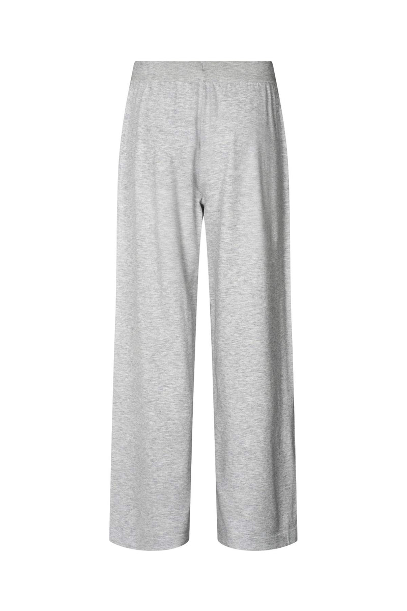 Knit lounge wide pants - Filine I Grey melange