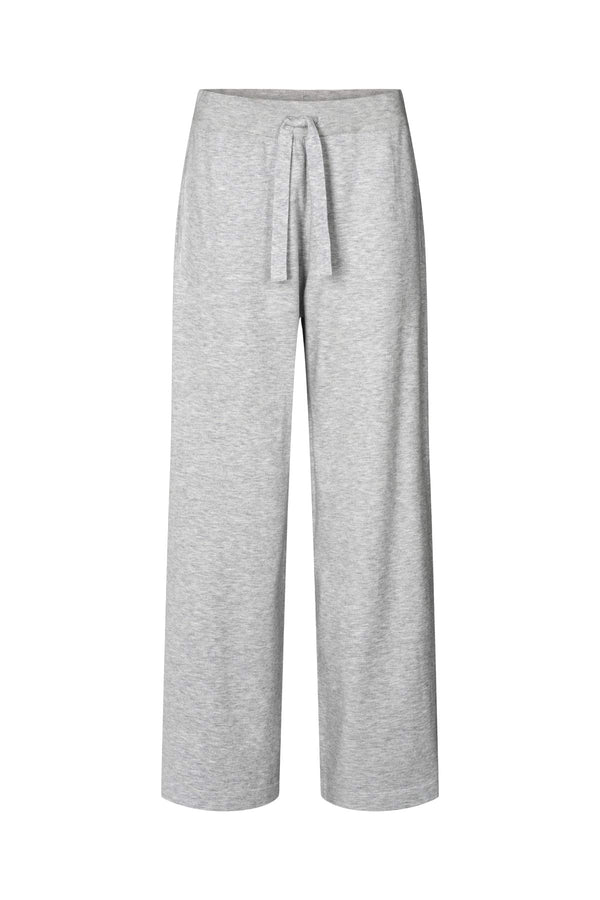 Knit lounge wide pants - Filine I Grey melange