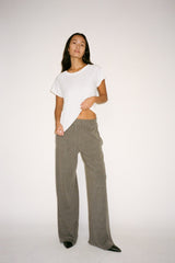 Knit lounge wide pants - Filine I Grey melange