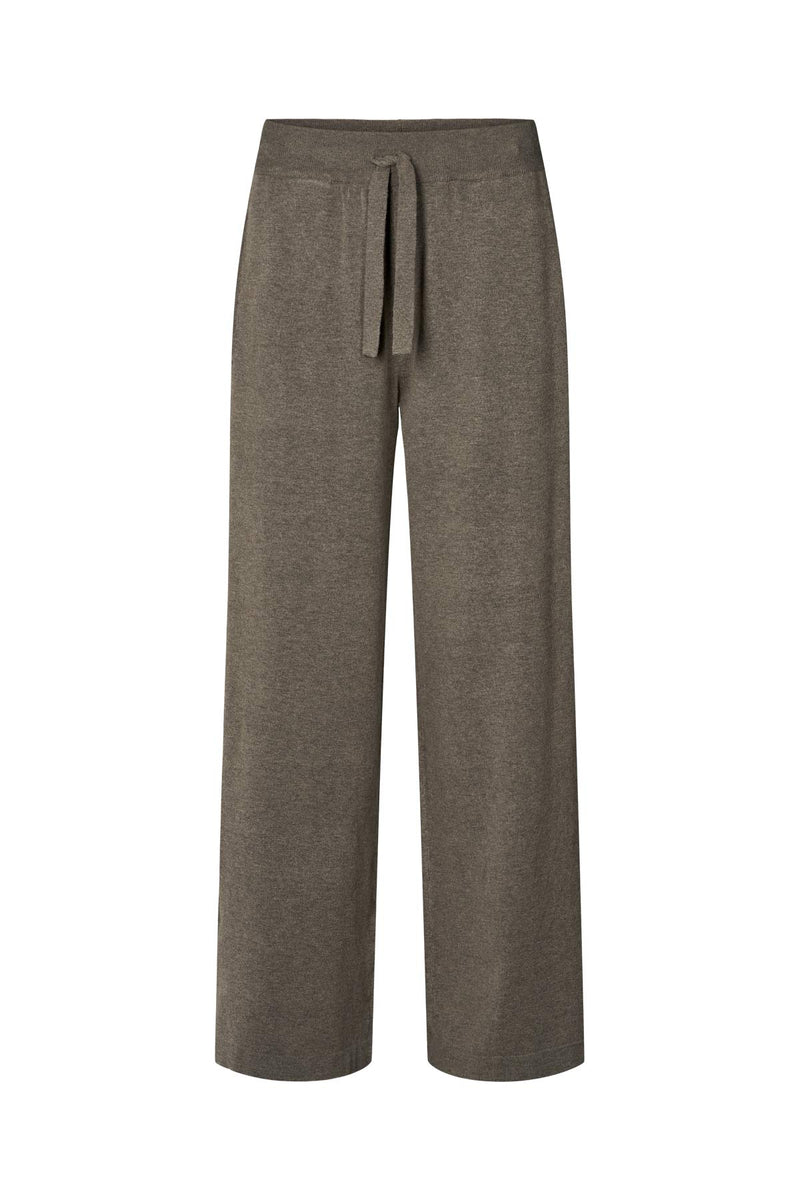 Knit lounge wide pants - Filine I Mole melange