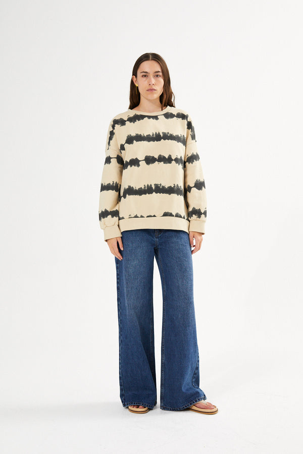 Natalia - Vista print sweatshirt I Oyster combo