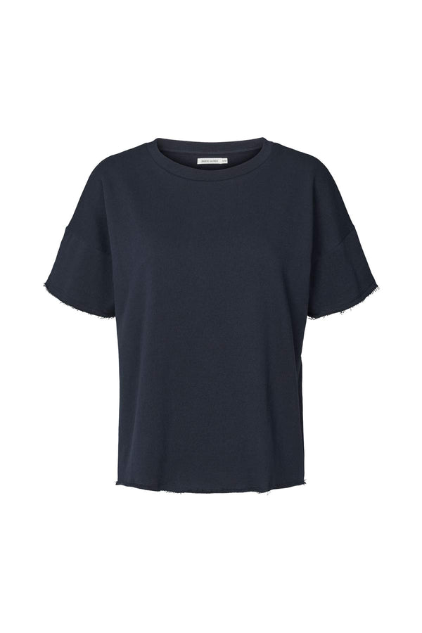 Margot - Light stretch cropped t-shirt I Navy