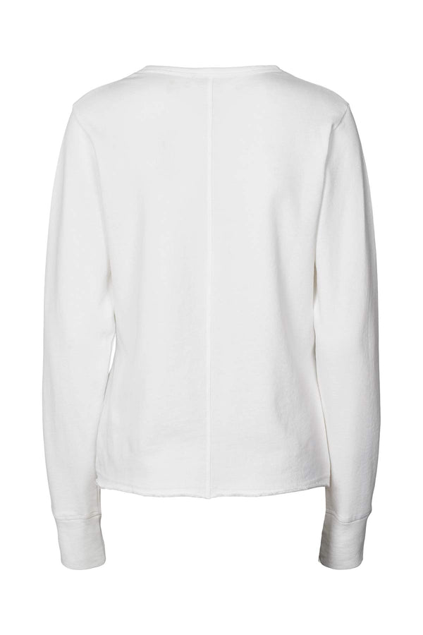 Hila - Light stretch crew neck top I White