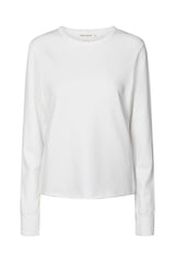 Hila - Light stretch crew neck top I White