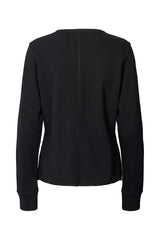 Hila - Light stretch crew neck top I Jet black