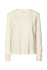 Hila - Light stretch crew neck top I Winter white