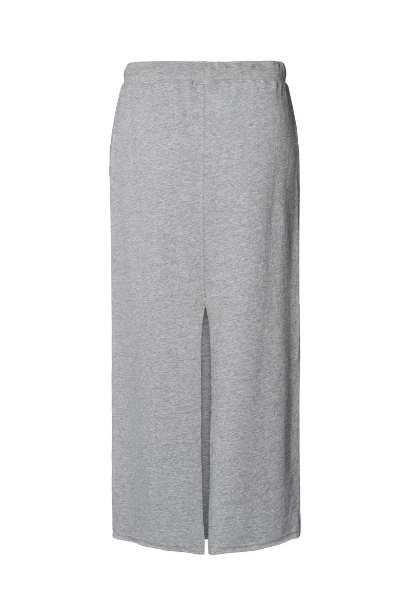 Hanni - Light stretch long skirt I Grey melange