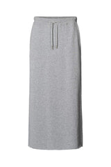 Hanni - Light stretch long skirt I Grey melange