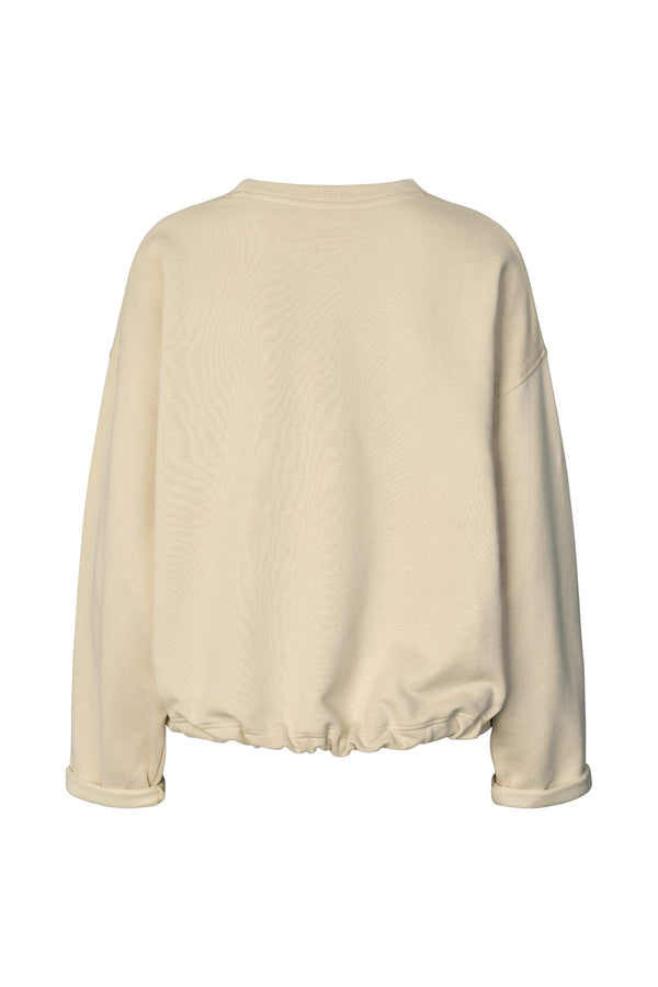 Sheela - Sweat drawstring top I Oyster