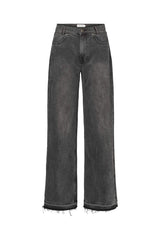 Fellini - Denim black straight pants I Washed black denim