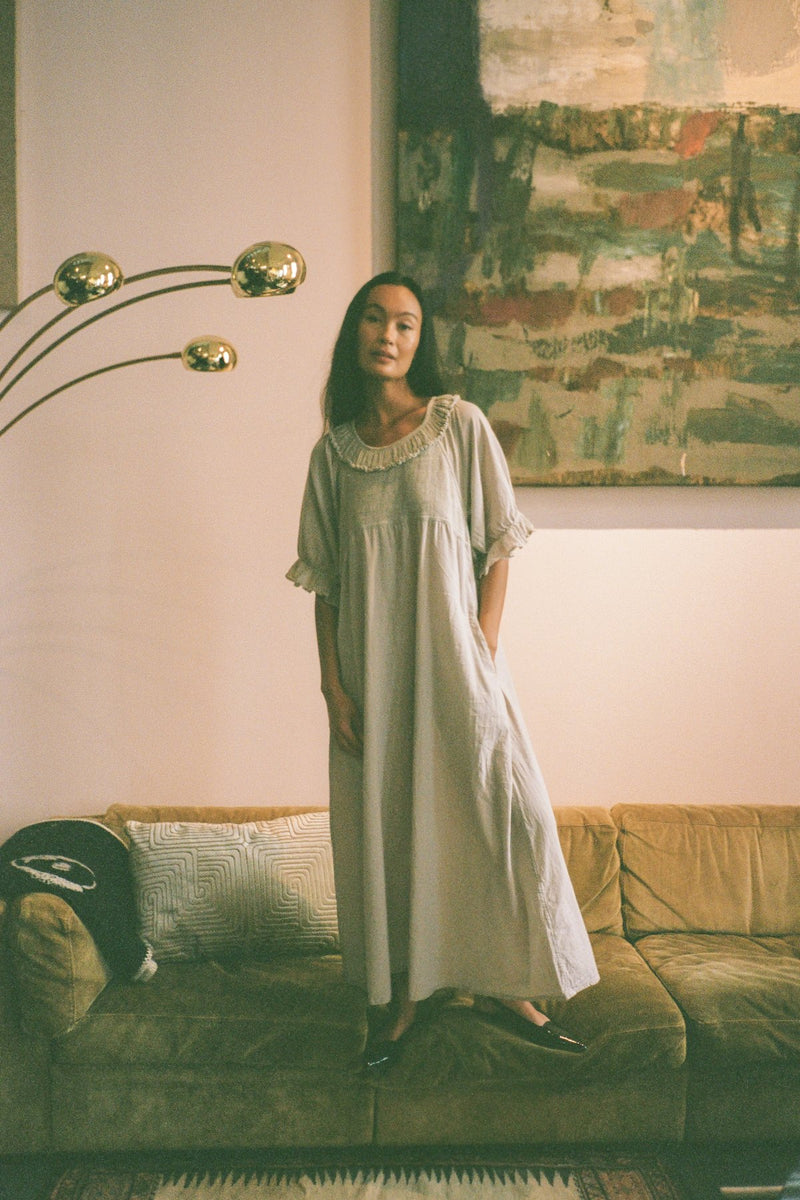 Cotton long angel dress - Dorothea I Sandy
