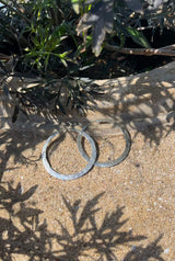 Nafsu - Silver hammered hoops S I Silver