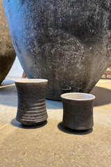 Hand Made Raku Cup I Medium - Visby Ceramics I Dark Grey