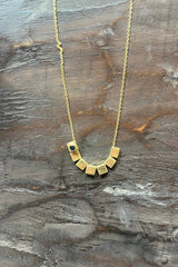 Square beads necklace  - Nafsu I Gold