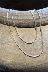 Nafsu - Silver tube bead necklace I Silver